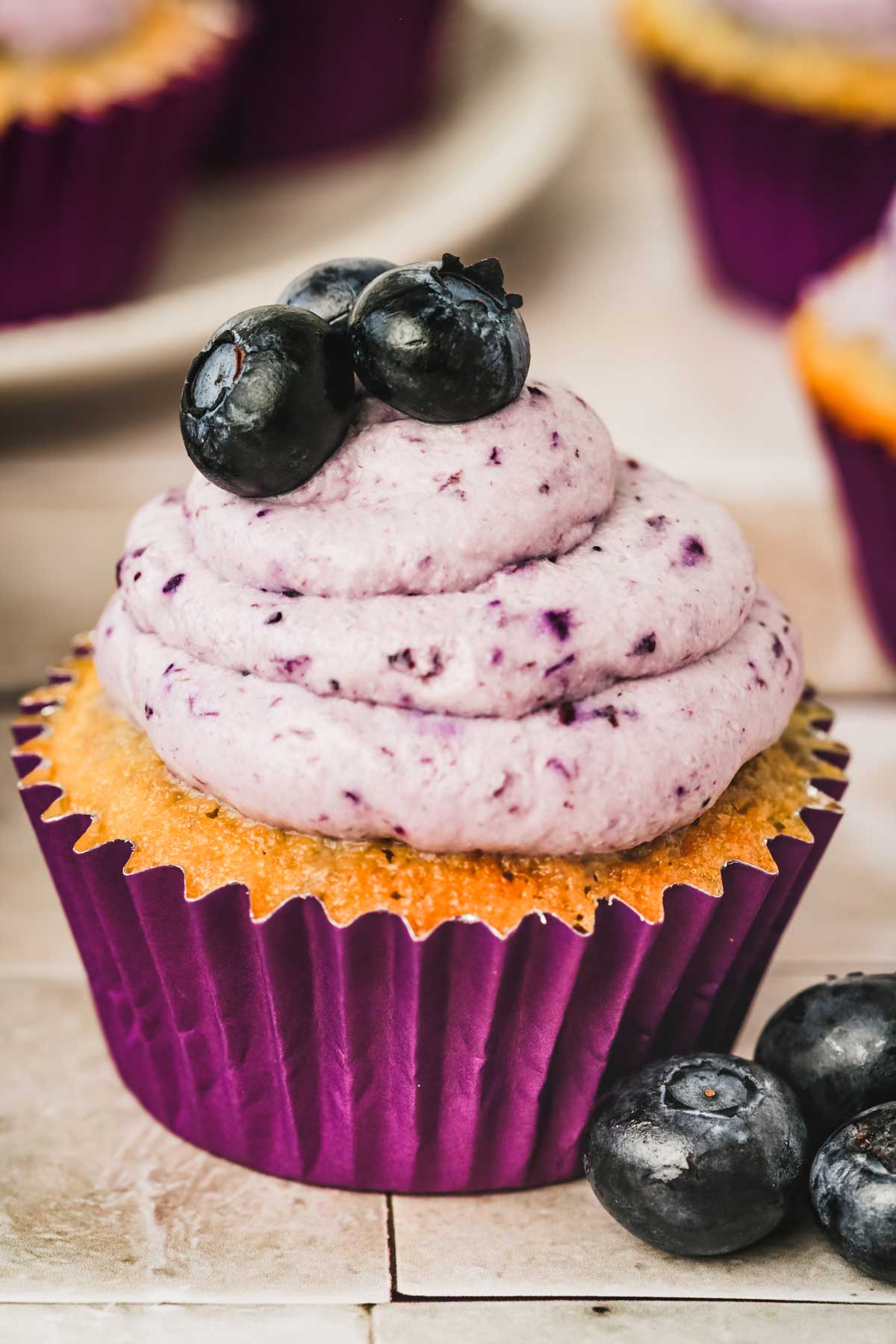Light & Fluffy Blueberry Frosting: Mascarpone Whipped Dream